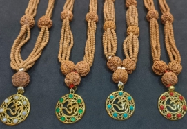 5 Mukhi Indonesian Mala with 1008 beads and gemstone pendant